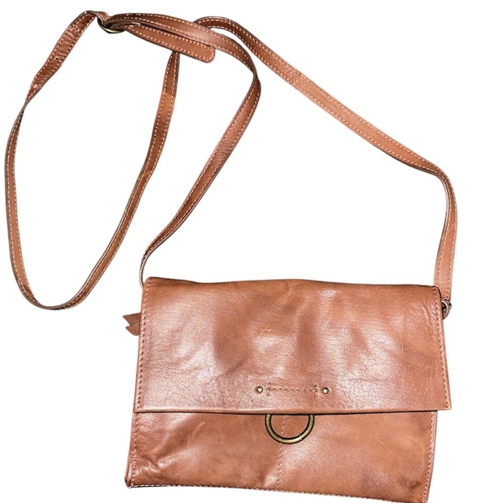 Lucky Brand Leather Clutch with  removable strap